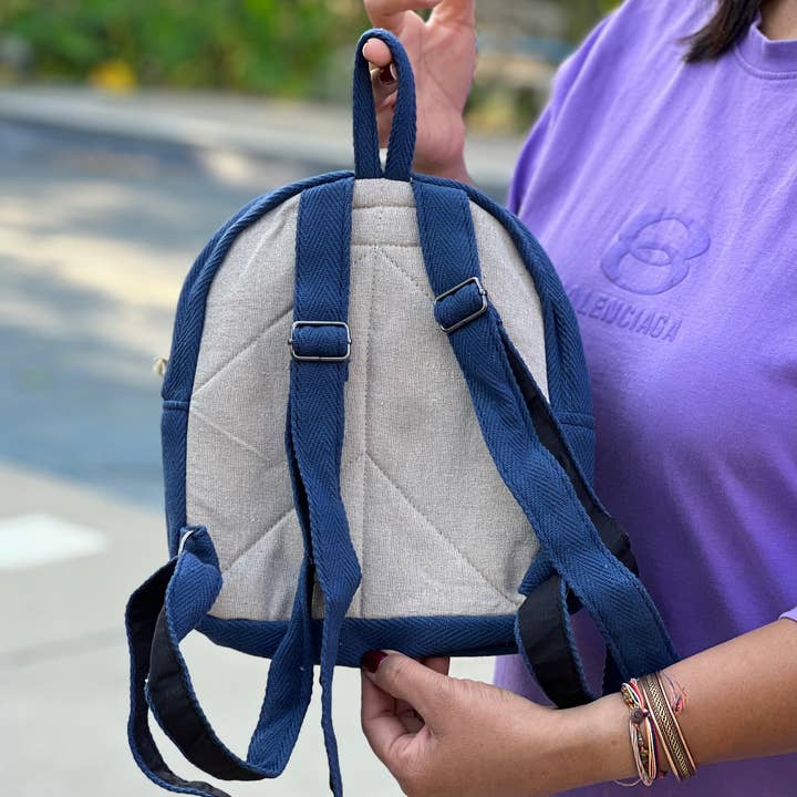 Lungta Imports - Wholesale Backpack - Women's - Handmade Lightweight Natural Hemp Himalayan Nepal Minipack (5