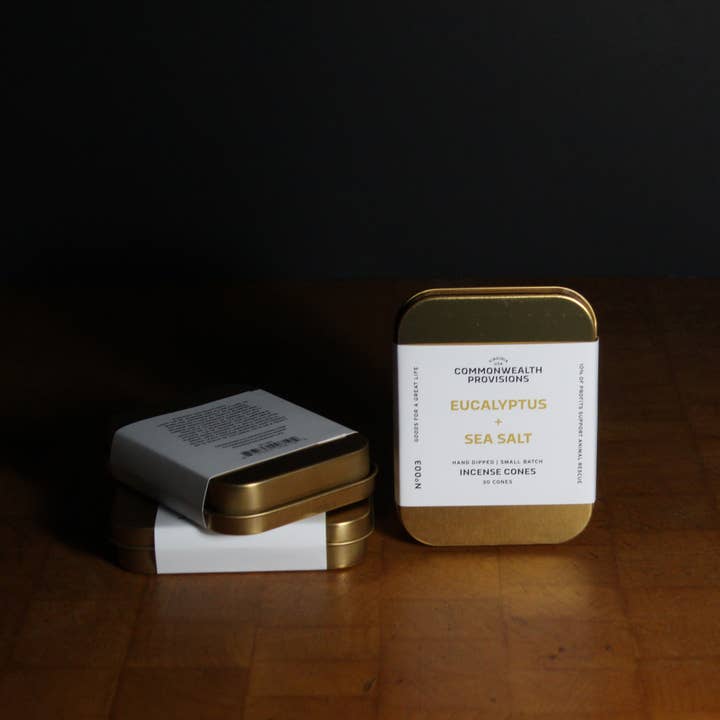 Commonwealth Provisions – Incenso por atacado – Cones de incenso - Eucalyptus + Sal marinho2