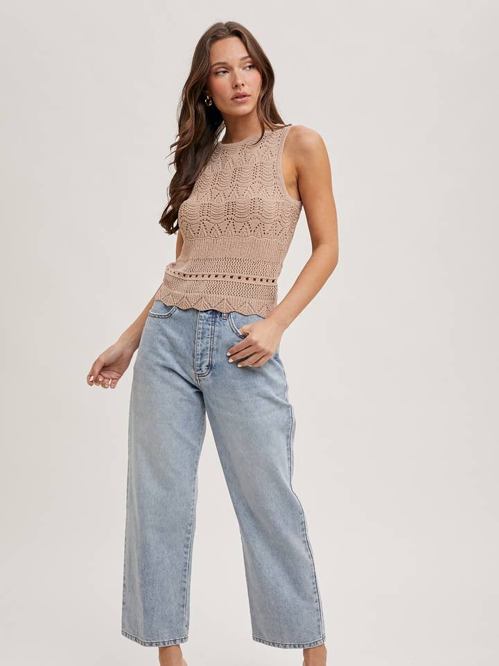 Bluivy - Wholesale Jeans - Women's - DENIM MID-RISE WIDE LEG CROPPED JEANS4