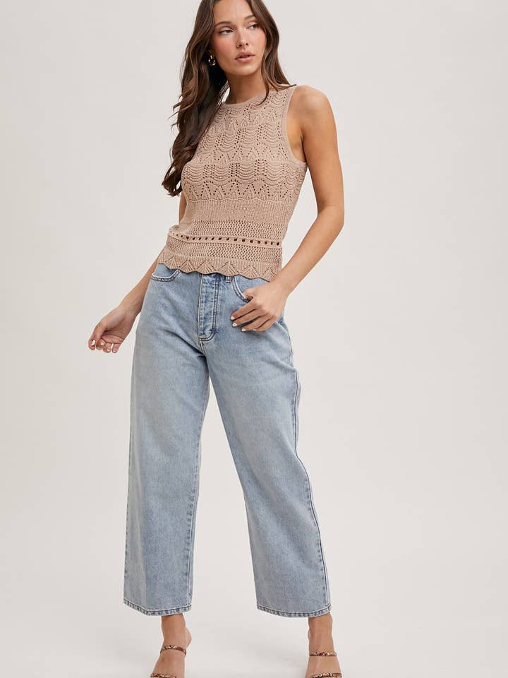 Bluivy - Wholesale Knit Top - Women's - OPEN KNIT SLEEVELESS TOP7