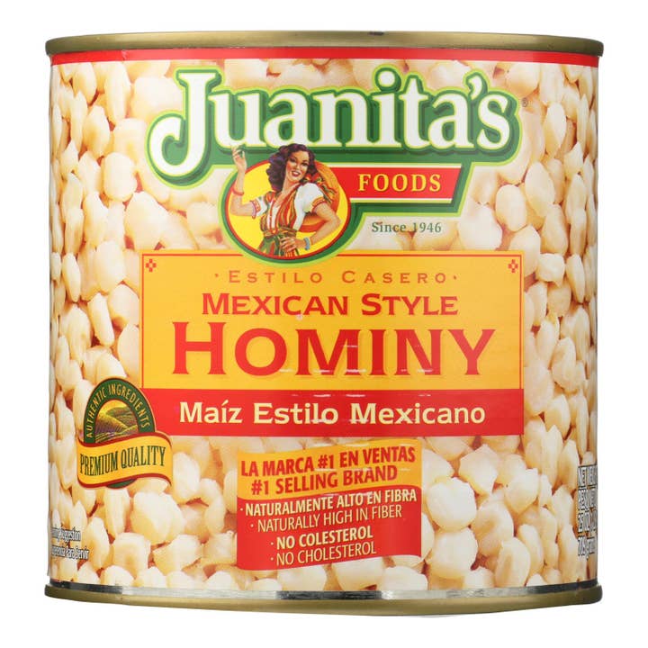 Everyday Supply Co - Wholesale Beans - Juanita's Foods Mexican Hominy Case, 12x25 oz