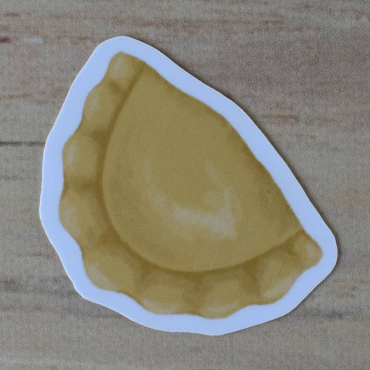 Pierogi Water-Resistant Sticker for wholesale by Lines And Colors Design