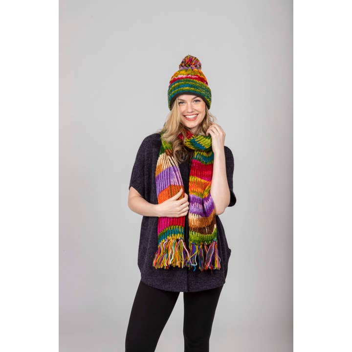 Windhorse Trading Inc - Wholesale Scarf - Women's - Multi Knit Scarf. WS105