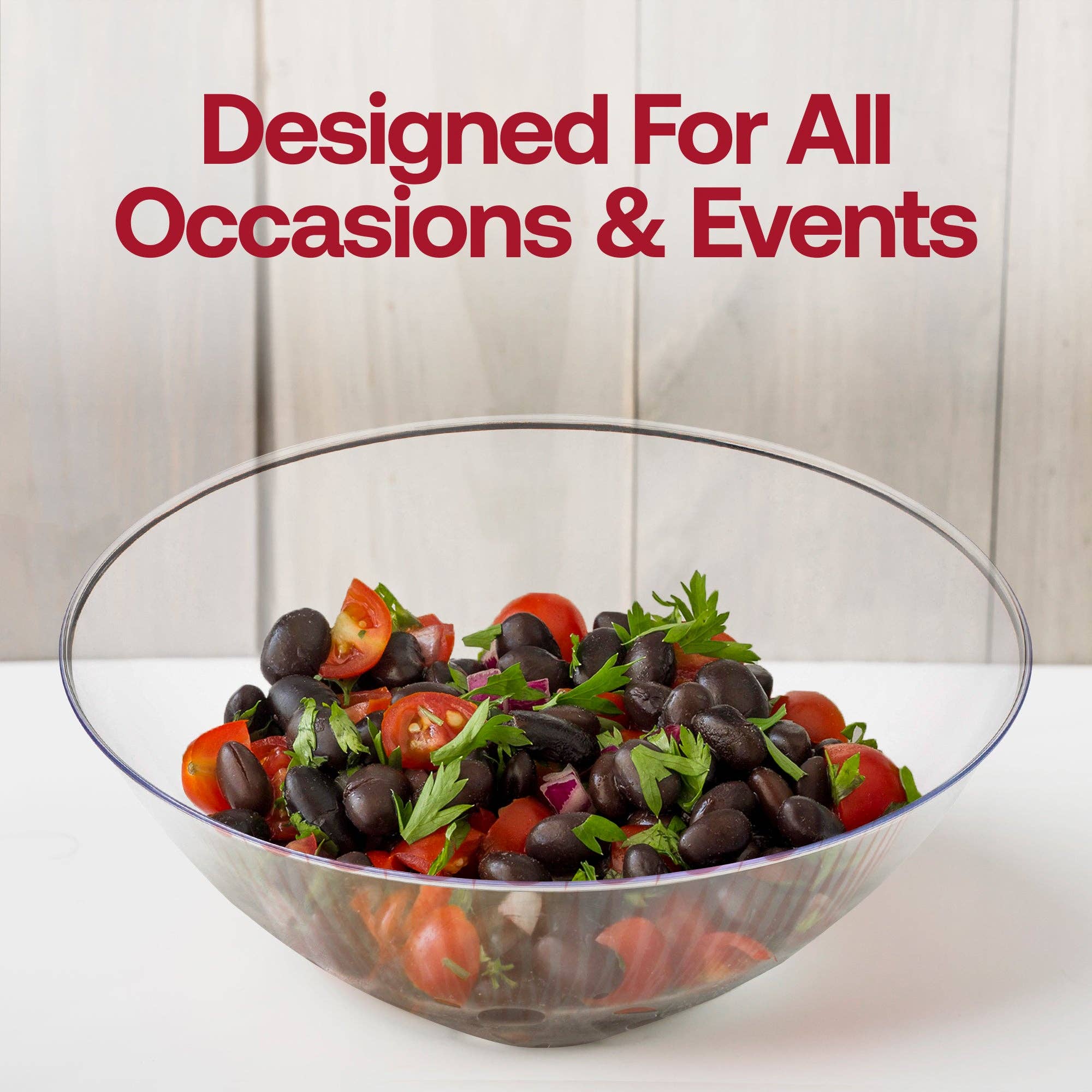 Smarty had a Party - Venta al por mayor Platos desechables - Tazones plásticos redondos transparentes orgánicos de 32 oz – 60 unidades6