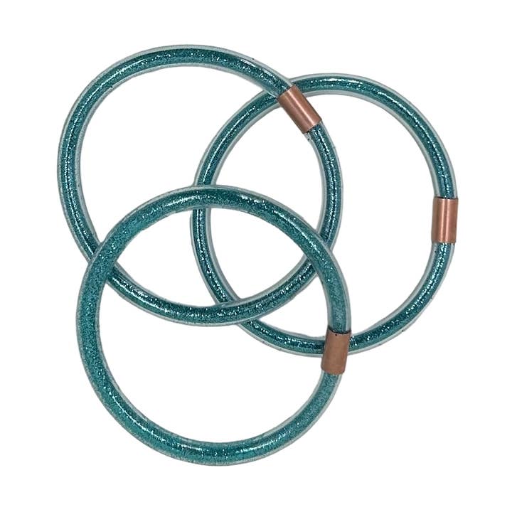 Skimrande Mini Inklusionsarmband Turkos för wholesale av CutieDrop