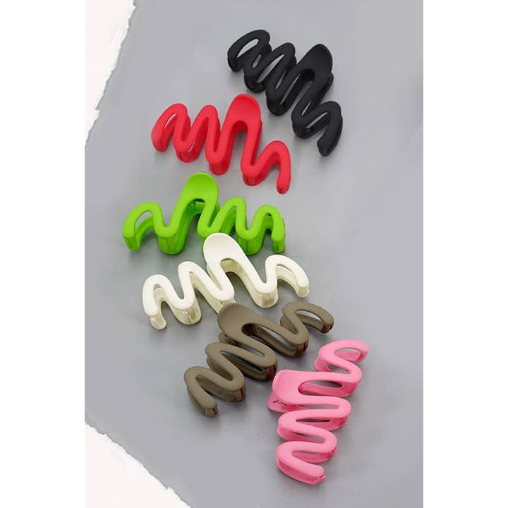 JOSSLYN by wall to wall – Clips para cabelo - Mulher por atacado – CLIPS DE GARRA PARA CABELO FOSCO ZIGUEZAGUE | 40H6235