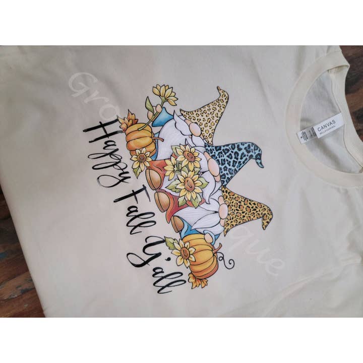 Camiseta de abóbora Happy Fall, por atacado de Ashton Grove Ltd Co