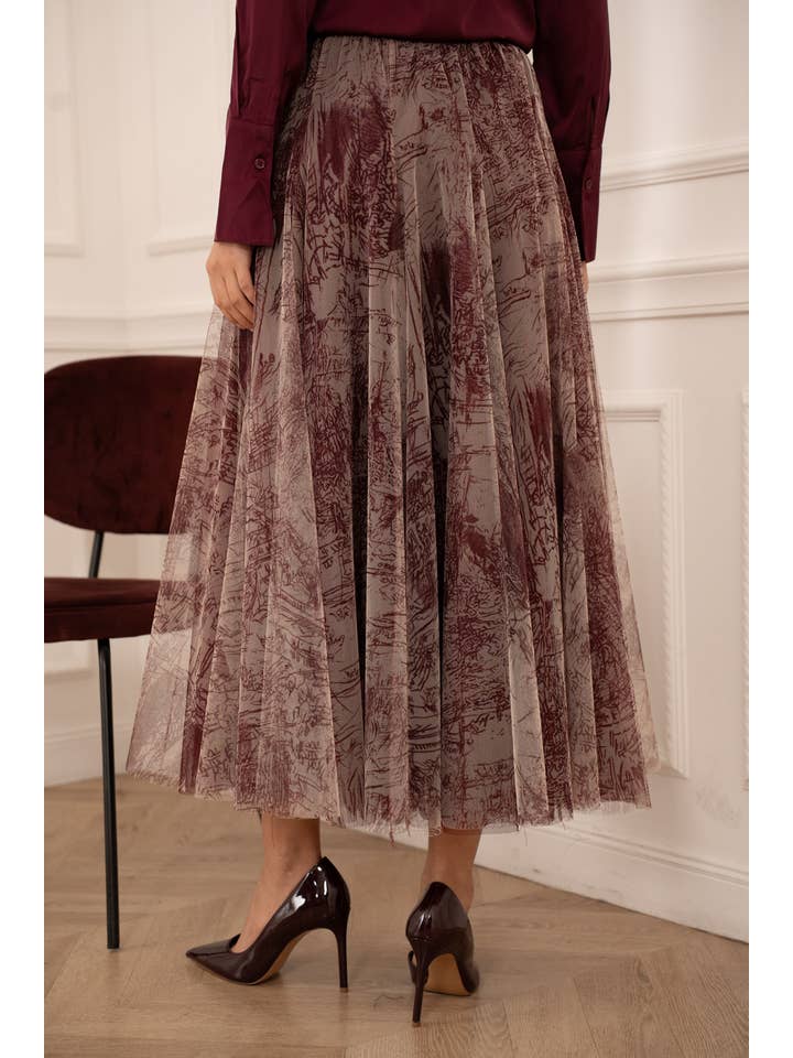 CHOKLATE PARIS - Wholesale Skirt - Women's - Amber skirt in toile de Jouy printed tulle - CK08202-16