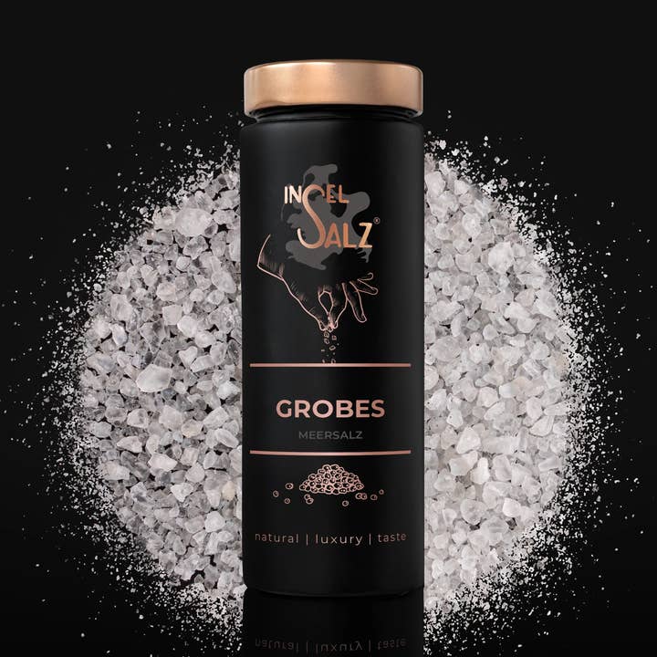 GROBES Meersalz Vorteilsglas für den Großhandel von Insel-Salz