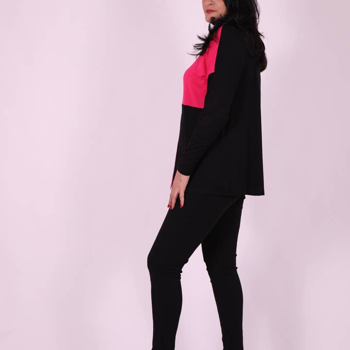 Torster & Ribeiro, Lda - CurvyShion – Engroshandel Pullover - Dame – CurvyShion let trøje med bred højhalset hals og tern - str. L til 6XL6