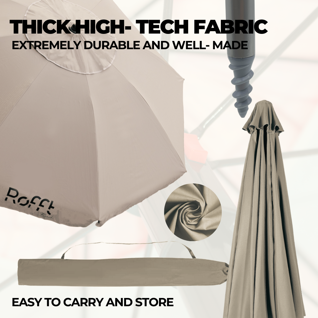 ROFFT USA LLC - Vendita all'ingrosso Ombrellone da spiaggia - Ombrellone da Spiaggia ROFFT 2 m in acciaio e alluminio resistente2
