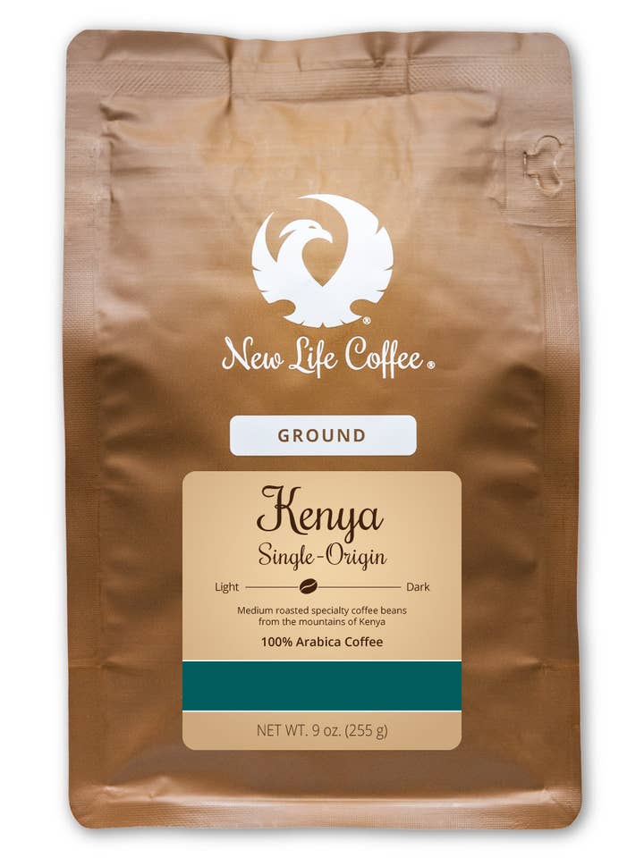 Kenia: Single-Origin Boden, 9 Unzen Beutel für den Großhandel von New Life Coffee