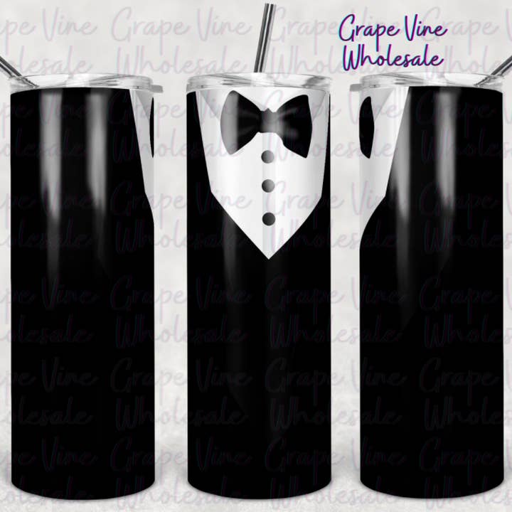 Bruidegoms Smoking 20oz Beker voor wholesale door GrapeVineWholesale