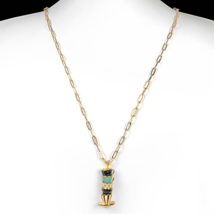 NoMonet - Wholesale Pendant/Charm Necklace - Simply Classic: Mad Tea Party Necklace