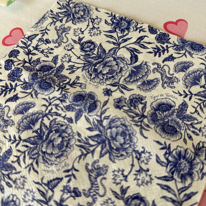 REMOVED BRAND - Wholesale Disposable Napkin - NEW! Chinoiserie Bleu Paper Dinner Napkins – Pack of 202