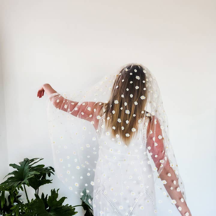 The Daisy May Floral Veil for wholesale by Lovesick Rebel