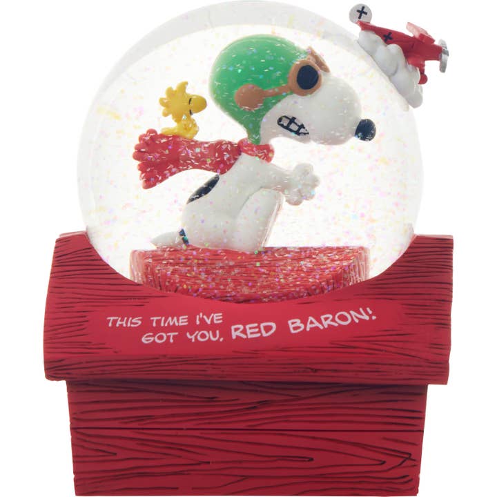 Peanuts This Time I’ve Got You, Red Baron! Musical Globe for wholesale by Precious Moments