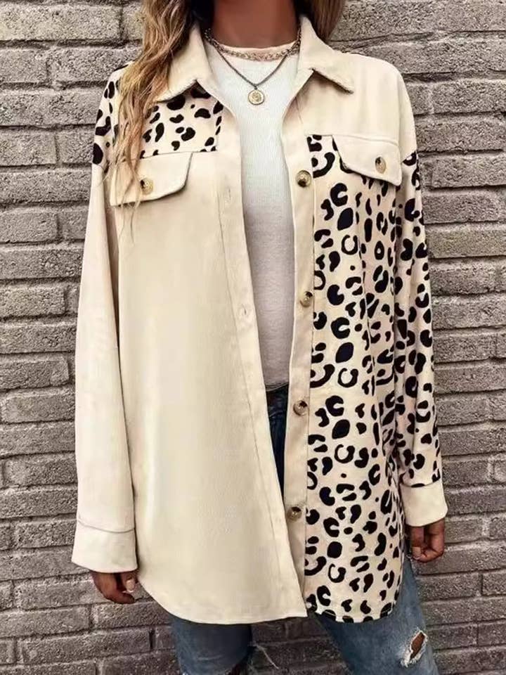 Jiawaknitart - Wholesale Coat - Women's - Leopard Print Patchwork Coat5