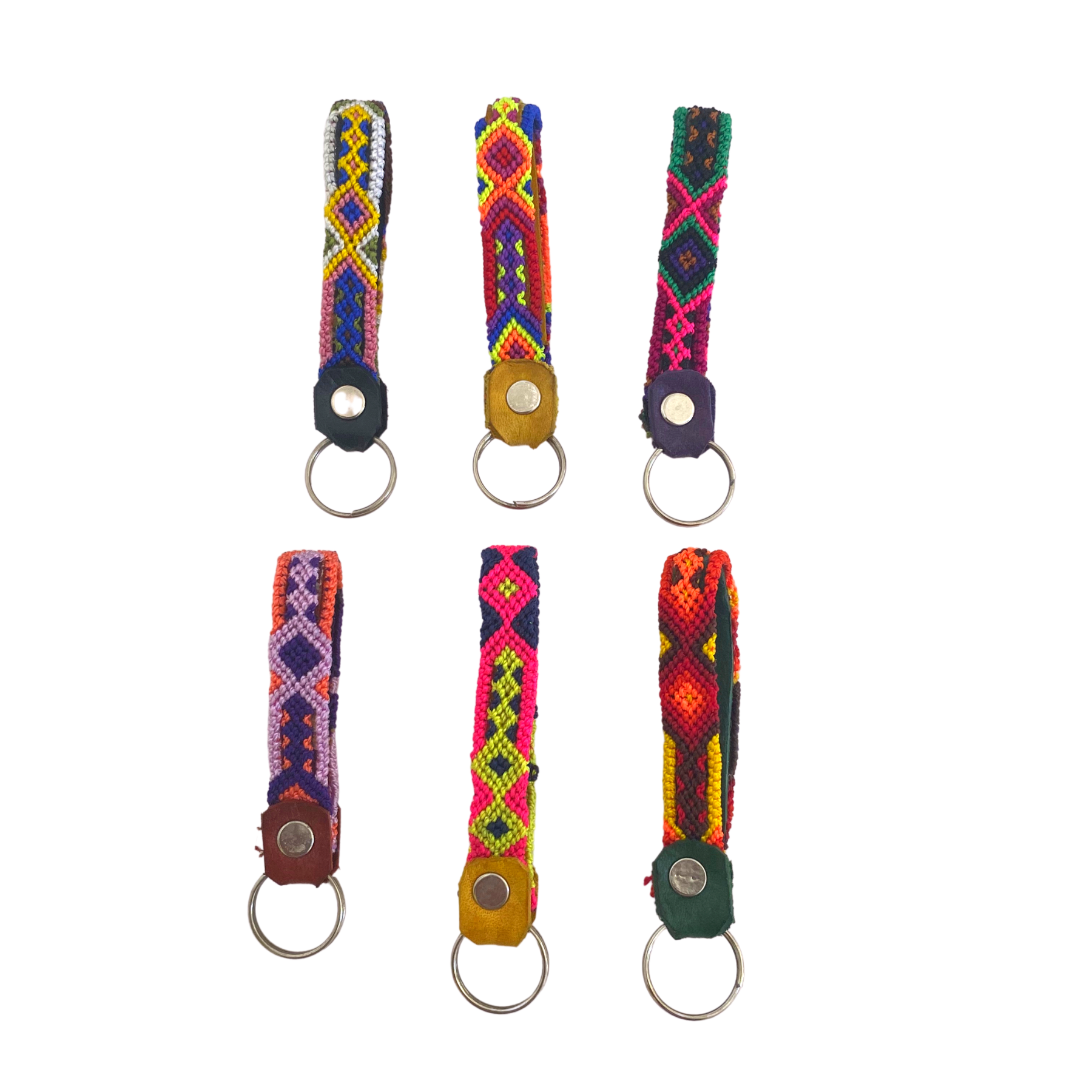 Lumily - Wholesale Keychain - Women's - Friendship Macrame Woven Leather Loop Key Chain - Mexico1