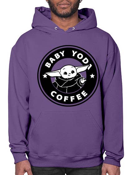 Sudadera con capucha - café baby yoda 571# - café para venta al por mayor de tshirt unlimited