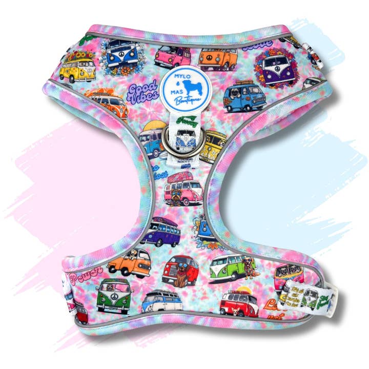 Hundesele med justerbar pasform - Hippie Van Life for engroshandel hos Mylo and Mas Boutique