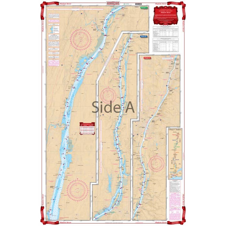 Carte de navigation du fleuve Hudson 57 pour la vente par Waterproof Charts