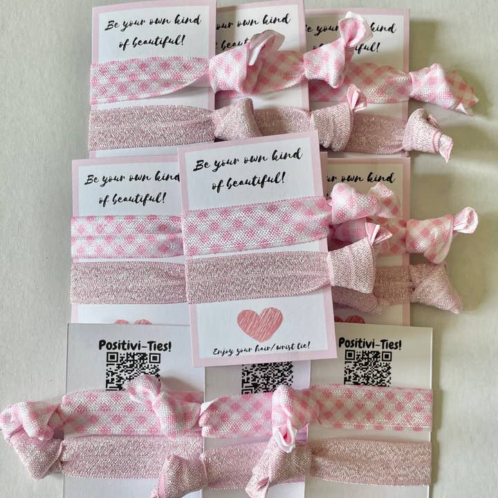 Positivi-Ties - Wholesale Hair Tie - Elastic hair Tie, Positivity Gift For Her, Empowerment Cards3