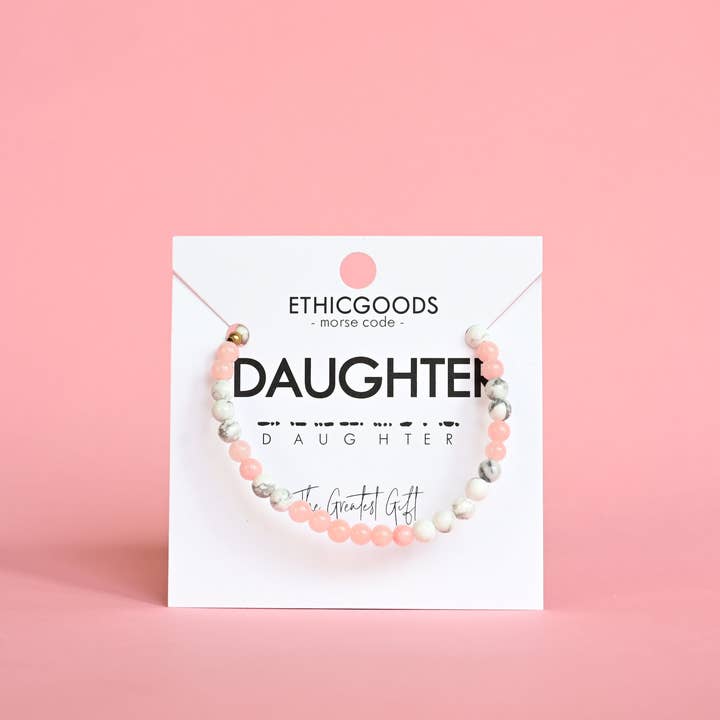 ETHICGOODS - Wholesale Beaded Bracelet - Morse Code Bracelet | DAUGHTER
