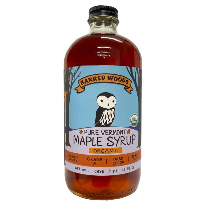 Barred Woods Maple - Wholesale Maple Syrup - Glass Bottle of Pure Vermont Organic Maple Syrup - One Pint2