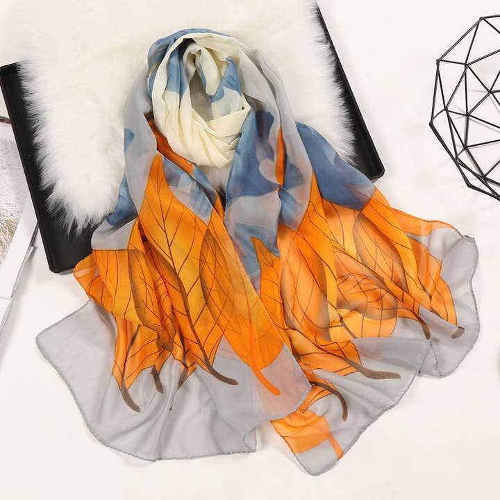 SALINA TRADING INC - Wholesale Scarf – Women's - Elegant Women Long Flower Printing Scarf18