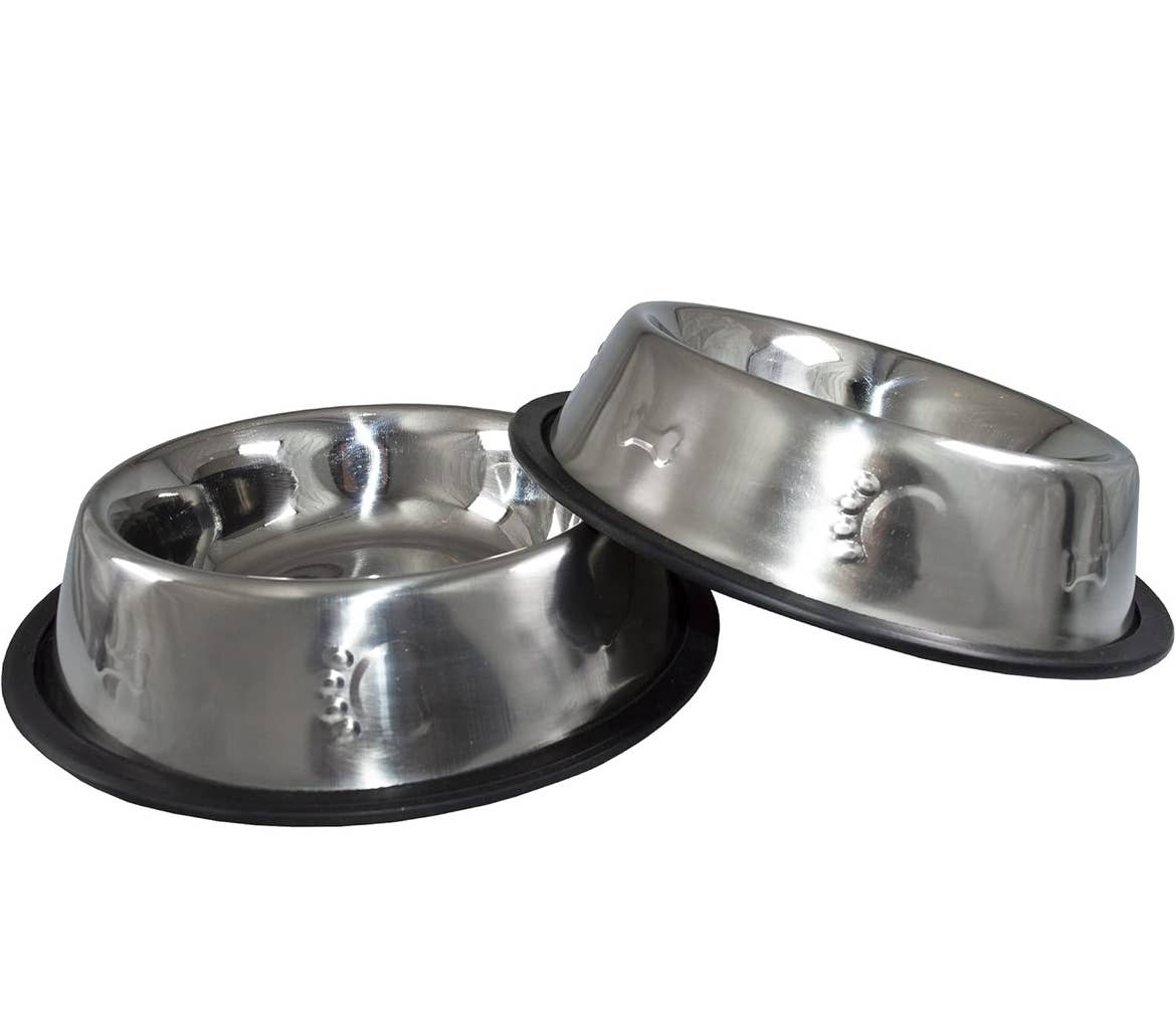 Iridium Direct - Wholesale Pet Bowl - Cat/Dog - Non Slip Stainless Steel Animal Feed & Water Bowls0