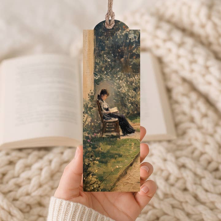 Redeemed Decor - Wholesale Bookmark - Wood Bookmark Woman Reading0