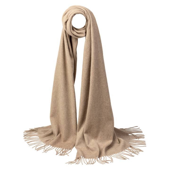 Solid Fawn Cashmere Stole for wholesale by Kinalba
