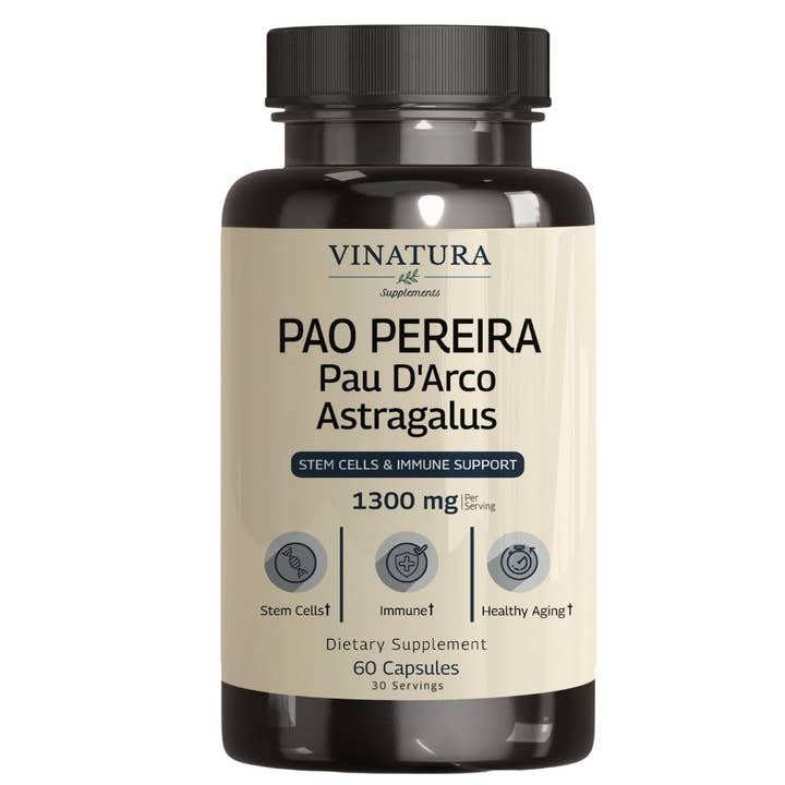 VINATURA SUPPLEMENTS - Wholesale Oral Supplement/Vitamin - Pao Pereira Pau D’Arco Astragalus 1300mg