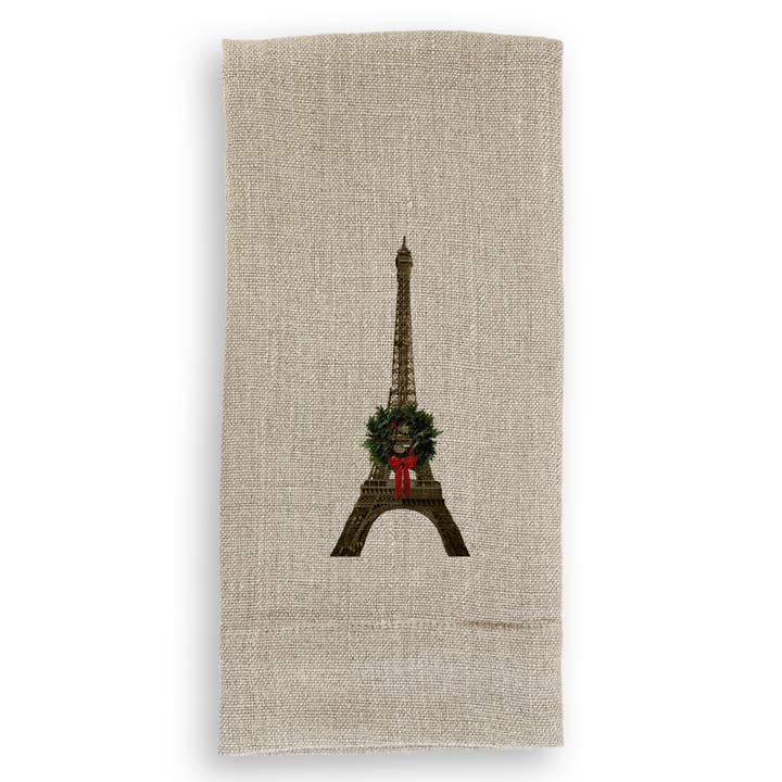 French Graffiti - Wholesale Tea Towel - Eiffel with Wreath1