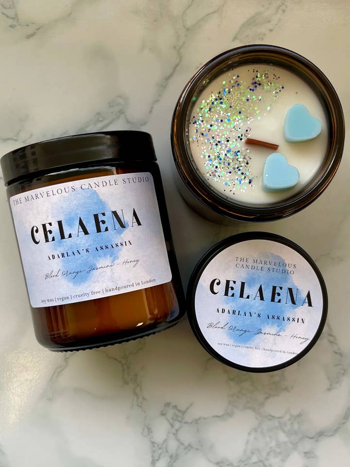 Celaena Candle Throne of Glass | Officially Licensed by Sarah J Maas for wholesale by Marvelous Candle Studio