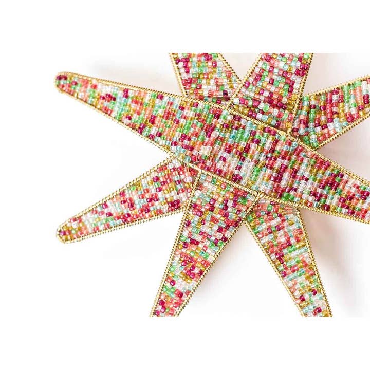 Coton Colors - Wholesale Tree Topper - Multi Beaded Star Large Tree Topper