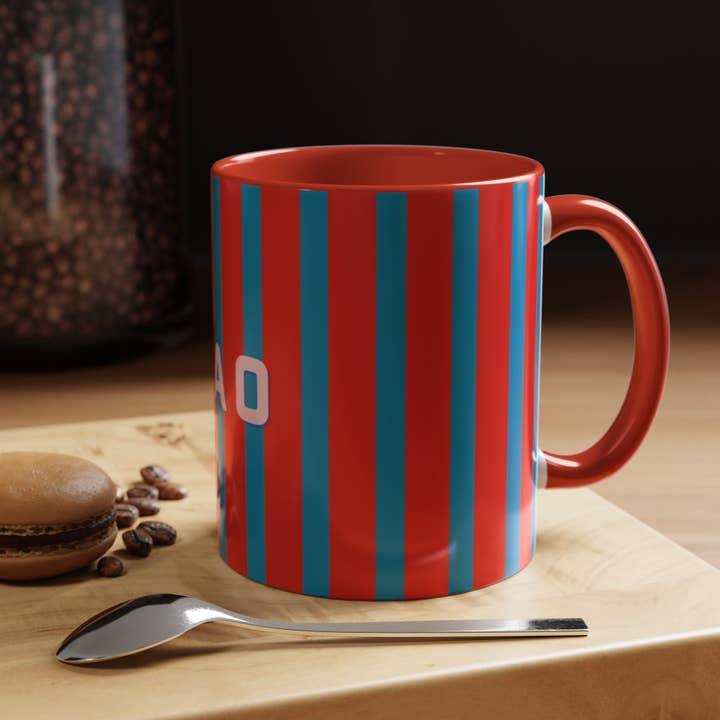 MARA Style - Wholesale Coffee Mug - Ciao Accent Coffee Mug | Colorful Striped Ceramic Cup8