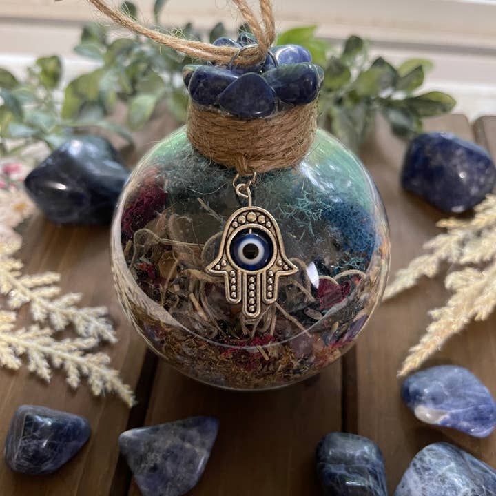 Moondust and Raven - Wholesale Meditation Supplies - Evil Eye Protection Witch Ball, Nazar Amulet, Witchy Decor