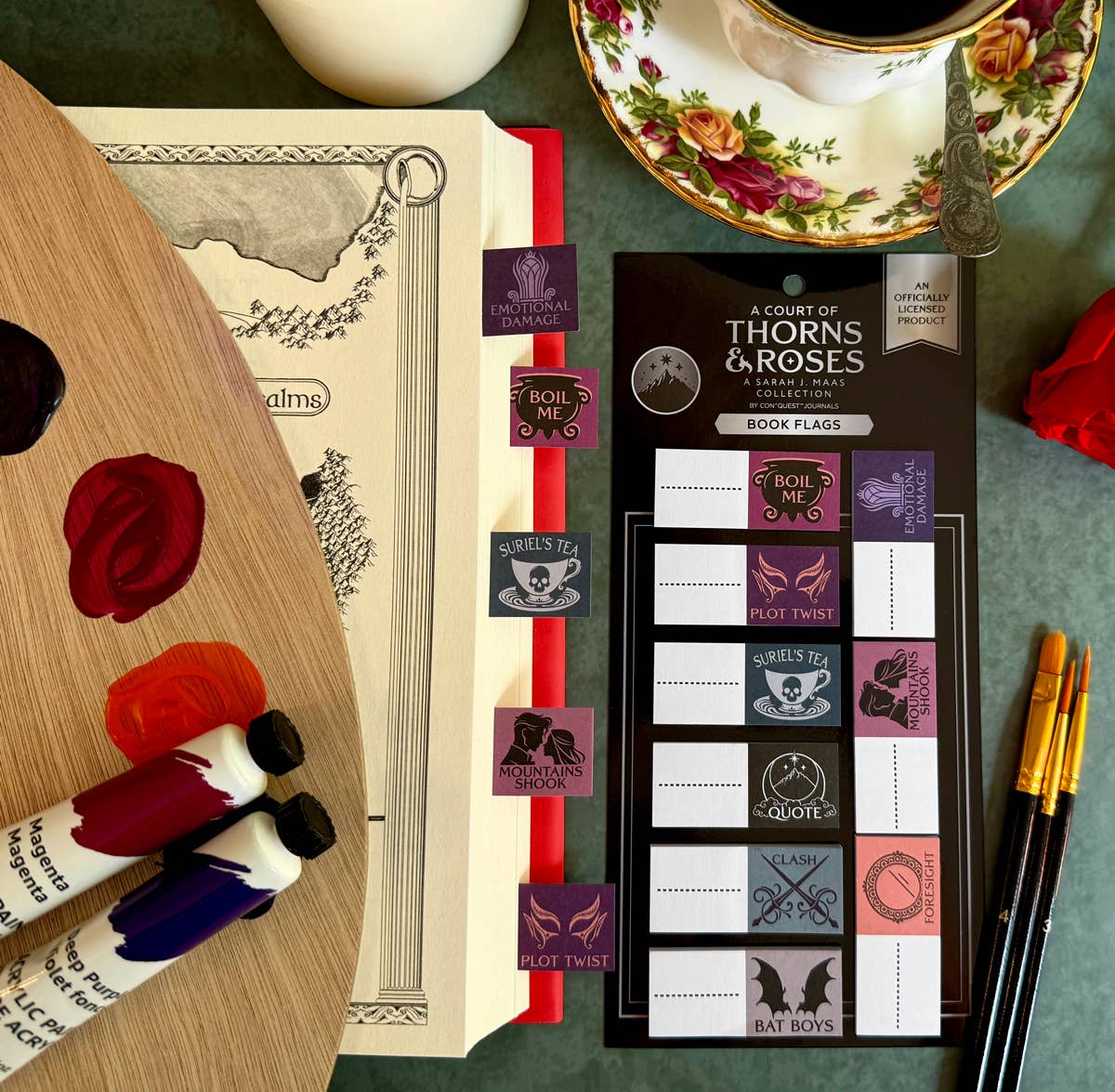 Conquest Journals - Wholesale Bookmark - A Court of Thorns and Roses Book Annotation Flags (30-Pack)1