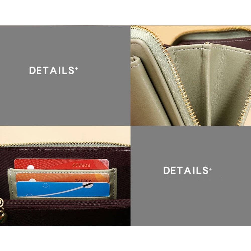 ShieldChic - Vente Sac à bandoulière – femme - Sac à bandoulière multifonctionnel en similicuir uni pour téléphone portable et portefeuille.7