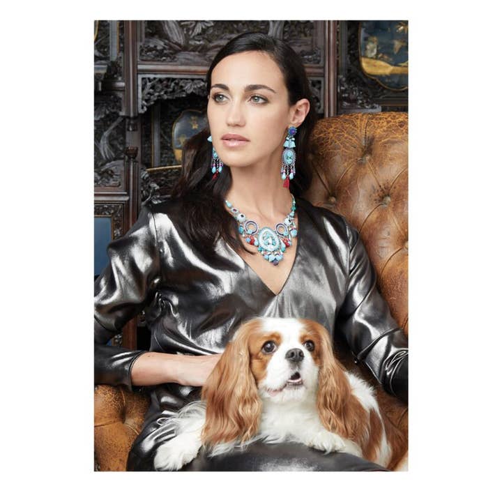 Halskæde med krystaller, harpiks, perler og Rhinestones for engroshandel hos Ottaviani