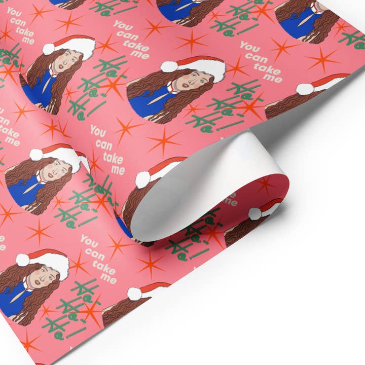 Abbie Ren Illustration – wholesale Flat wrap – Chappell Roan Christmas Wrapping Paper - Flat Sheets