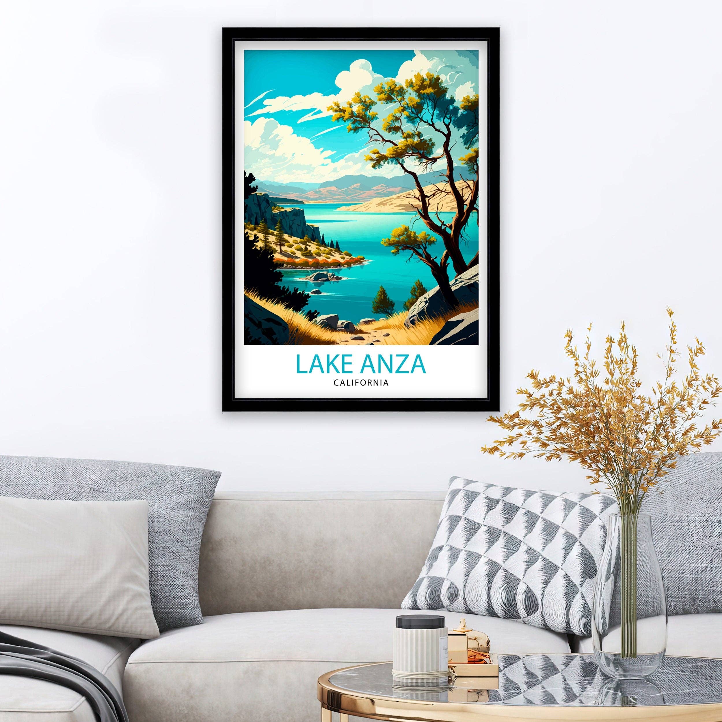 InkNPrintz – wholesale Art print – Lake Anza California Travel Poster5