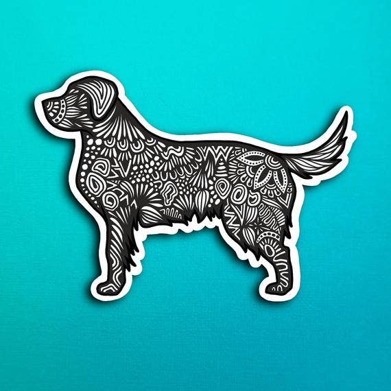 Black Lab Sticker (WATERPROOF) for wholesale by Zenspire Designs