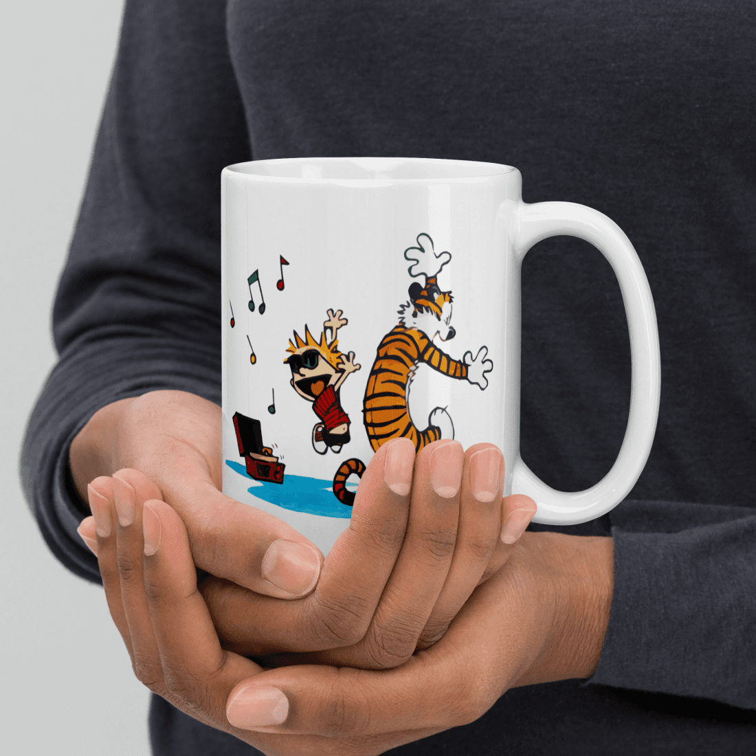 Art-O-Rama Shop - Wholesale Coffee Mug - Calvin and Hobbes Dancing with Record Player Mug7