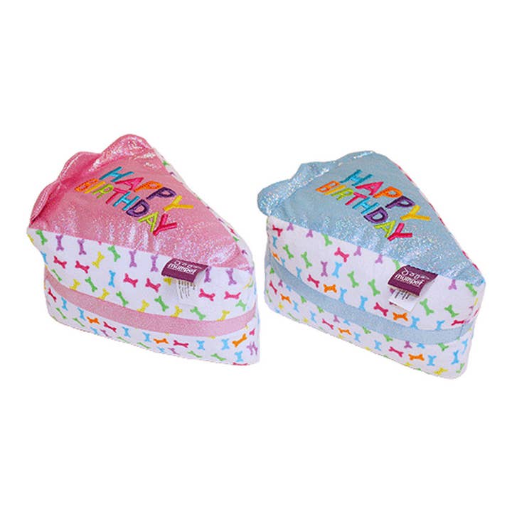 King Wholesale Pet Goods - Wholesale Pet Plush Toy - Dog - Multipet Birthday Cake Slice 6in0