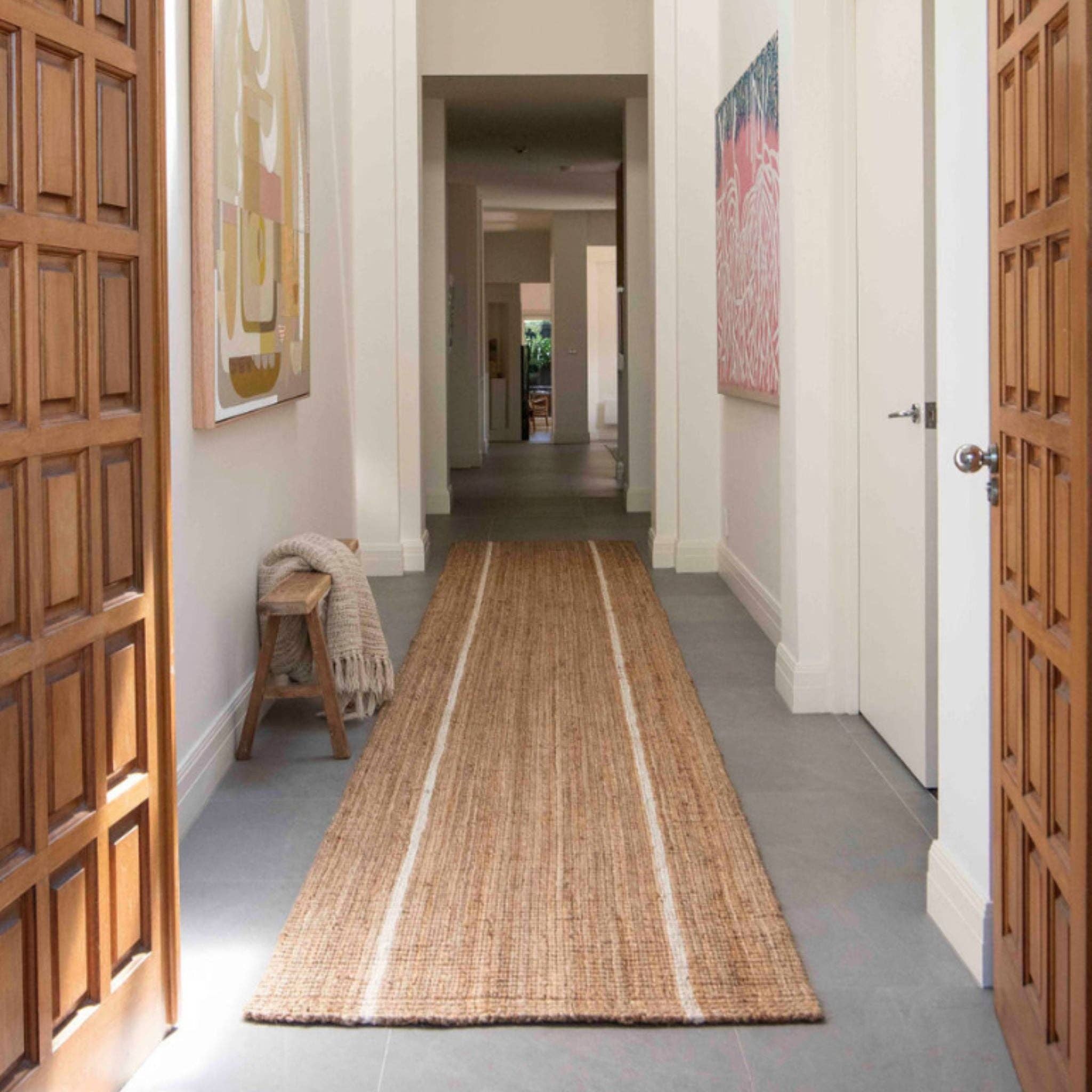 North Avalon - Wholesale Runner Rug - Robinson | Stripe Jute Bouclé Runner4