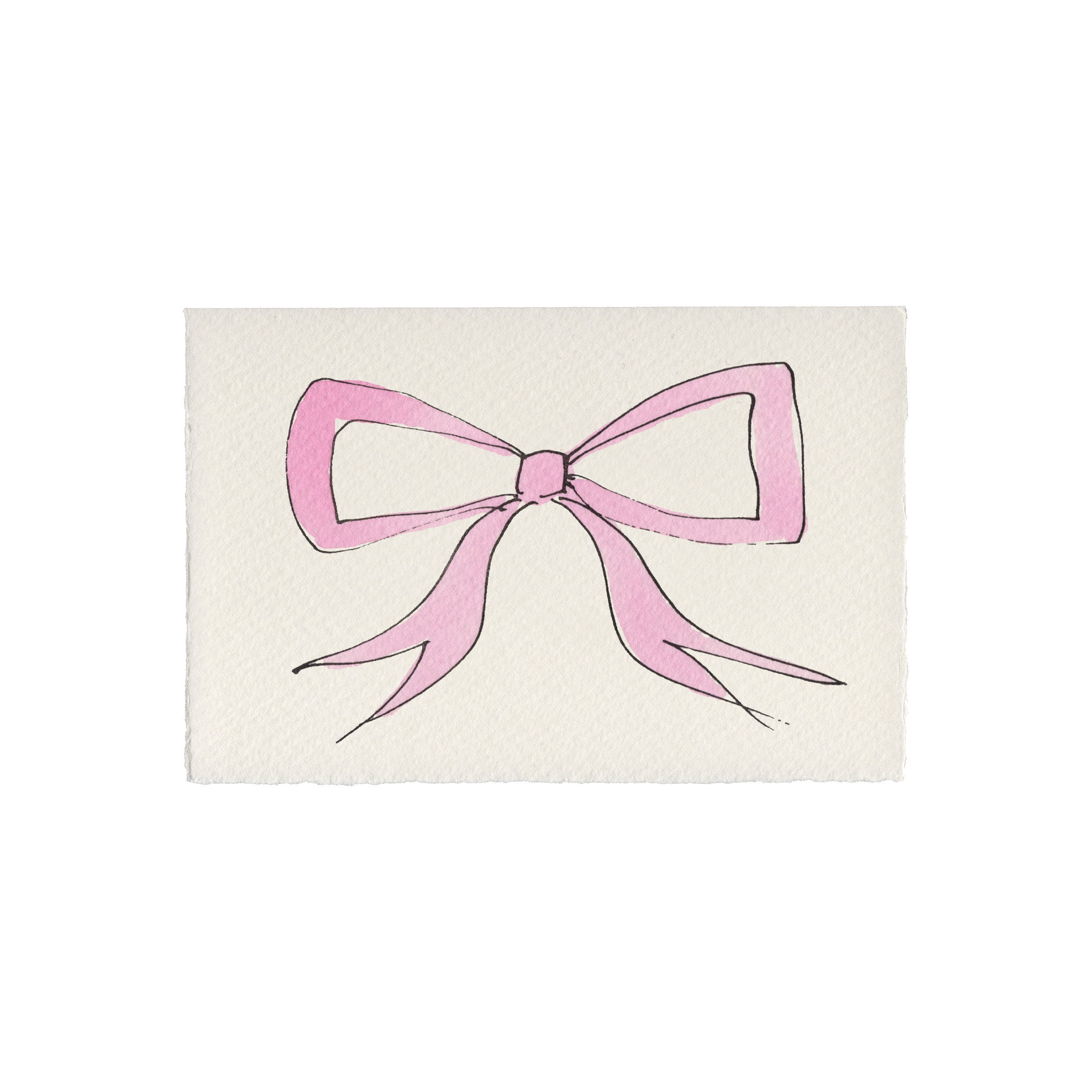 Scribble & Daub – wholesale Everyday greeting card – Bow - Hand-Painted Everyday Greeting Card0