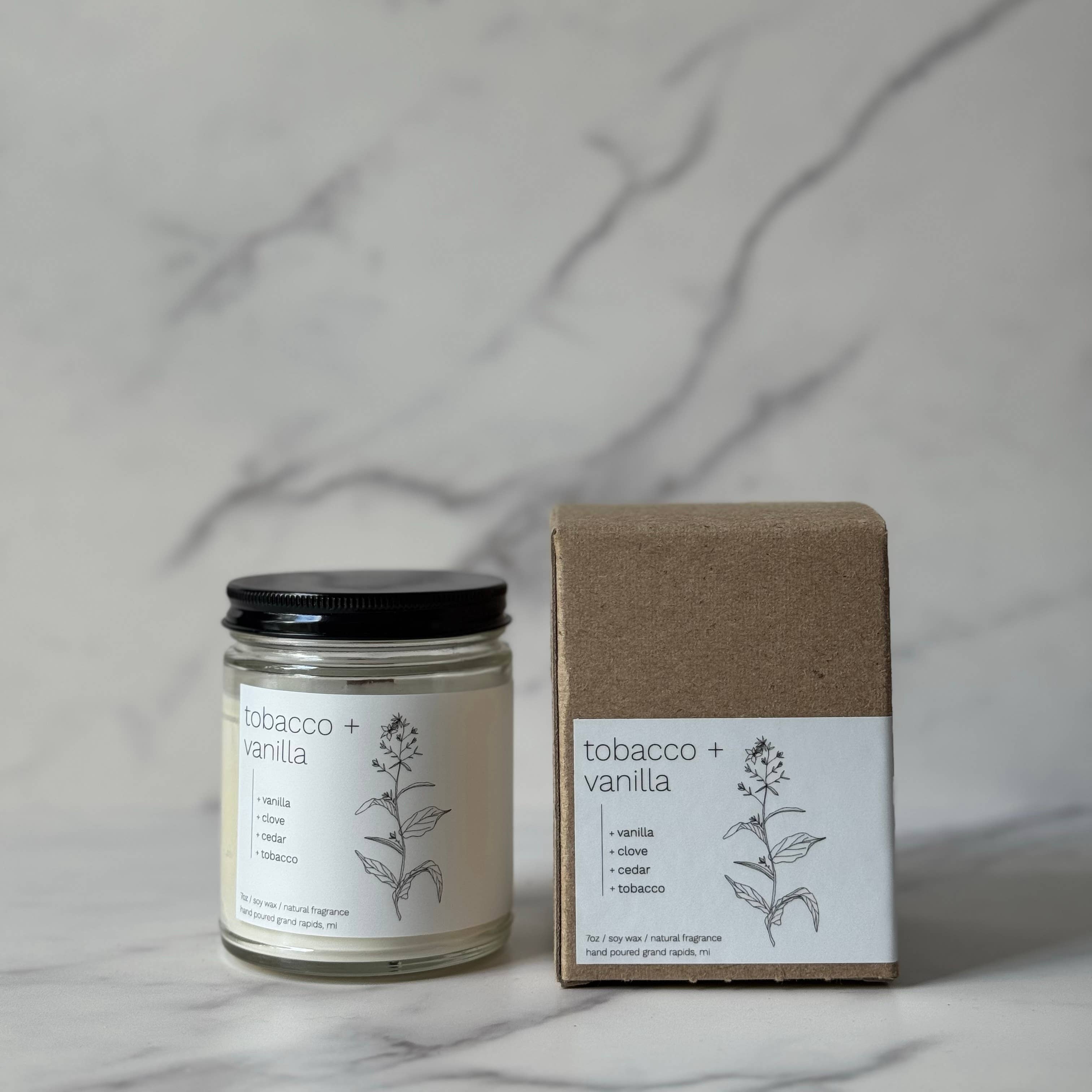 sable candle co. – Engroshandel Glaslys – Tobak+Vanilla 7 oz Classic Soy Wax Stearinlys3